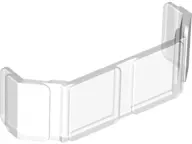 Trans-Clear Glass for Train Front 2 x 6 x 2