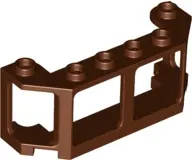 Reddish Brown Window 2 x 6 x 2 Train Front / Boat