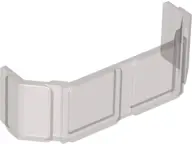 Trans-Brown Glass for Train Front 2 x 6 x 2