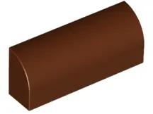 Reddish Brown Slope, Curved 1 x 4 x 1 1/3