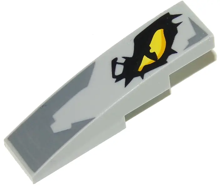 Light Bluish Gray Slope, Curved 4 x 1 with Dragon Eye Pattern Model Left Side