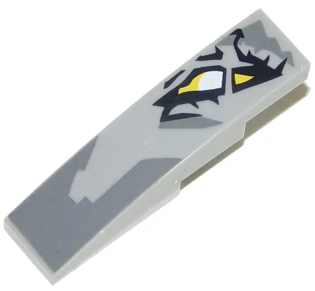 Light Bluish Gray Slope, Curved 4 x 1 with Dragon Eye Pattern Model Right Side