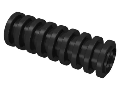 Black Hose, Ribbed 7mm D.  3L / 2.4cm