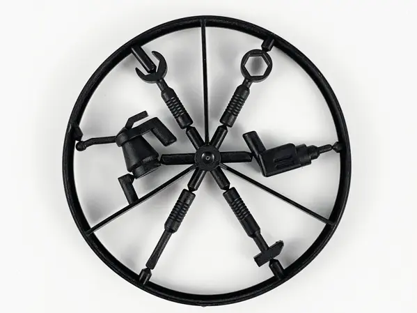 Black Minifigure, Utensil Tool Wheel, 6 on Sprue
