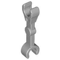 Light Bluish Gray Arm Mechanical, Straight with Clips at 90 degrees (Vertical Grip)
