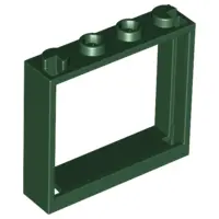 Dark Green Window 1 x 4 x 3 - No Shutter Tabs