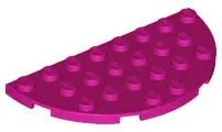 Magenta Plate, Round Half 4 x 8