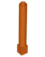 Dark Orange Support 1 x 1 x 6 Solid Pillar