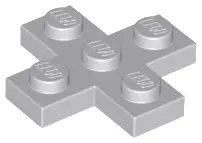 Light Bluish Gray Plate, Modified 3 x 3 Cross