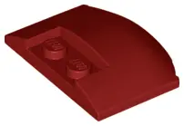 Dark Red Wedge 3 x 4 x 2/3 Triple Curved