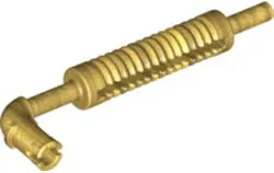 Pearl Gold Vehicle, Exhaust Pipe with Technic Pin, Flat End with Squared Pin Hole
