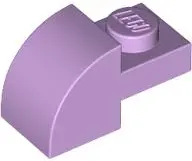Slope, Curved 2 x 1 with Recessed Stud