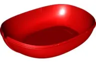 Red Duplo Boat Hull Unitary 7 x 12, Base