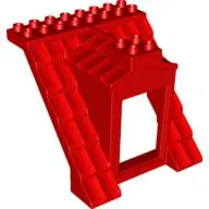 Red Duplo Roof Sloped 8 x 8 x 8 with Door Opening