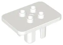 White Duplo, Furniture Table Square with 4 Top Studs