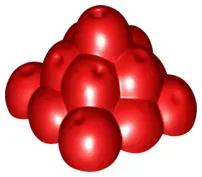 Red Duplo Fruit Pyramid - Indented Base