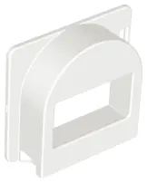 White Duplo Door / Window Pane Mailbox 1 x 4 x 3 Raised