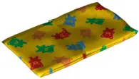 Yellow Duplo, Cloth Sleeping Bag with Multicolored Teddy Bears Pattern