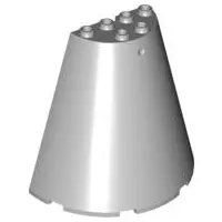 Light Bluish Gray Cone Half 8 x 4 x 6