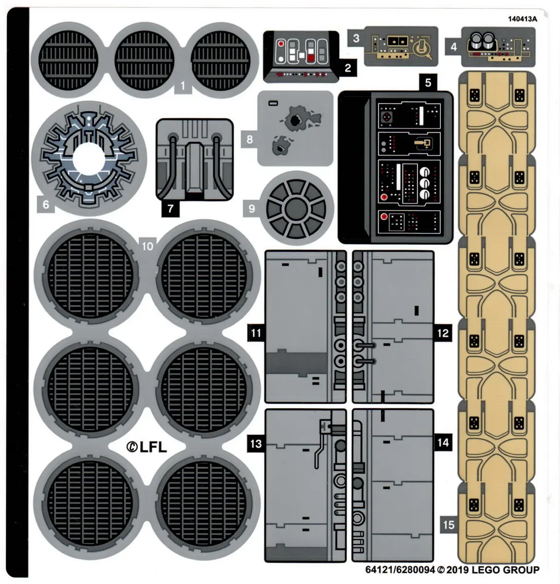 Sticker Sheet for Set 75257 - (64121/6280094)
