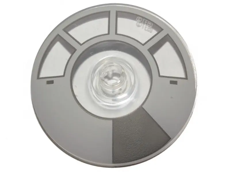 Trans-Clear Dish 4 x 4 Inverted (Radar) with Open Stud with Light Bluish Gray and Dark Bluish Gray R