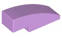 Medium Lavender Slope, Curved 3 x 1