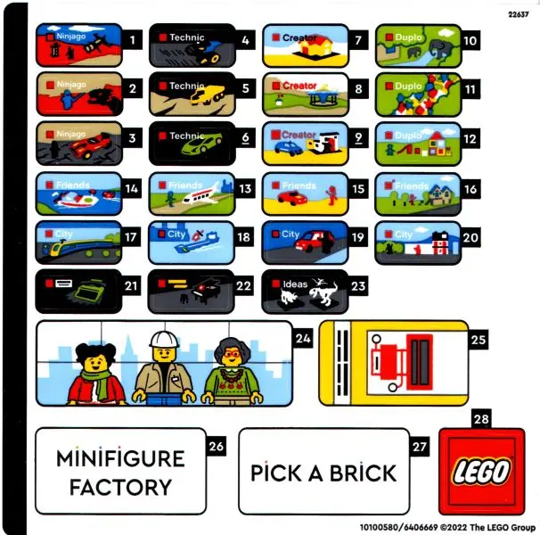 Sticker Sheet for Set 40574, Sheet 1 - (10100580/6406669)