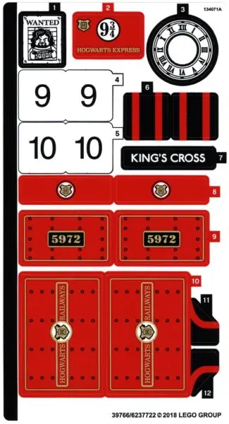 Sticker Sheet for Set 75955 - (39766/6237722)
