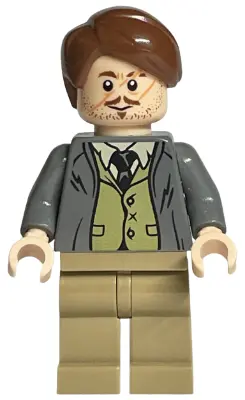 Professor Remus Lupin - Dark Bluish Gray Jacket, Olive Green Vest