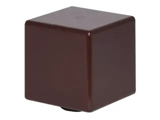 Dark Brown Minifigure, Head, Modified Cube