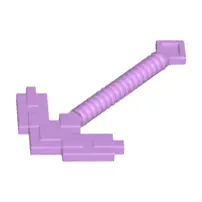 Medium Lavender Minifigure, Utensil Pickaxe Pixelated (Minecraft)