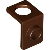 Dark Brown Minifigure Neck Bracket with Back Stud - Thin Back Wall