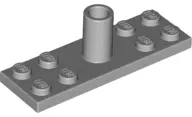 Light Bluish Gray Plate, Modified 2 x 6 with Pole Holder Pin