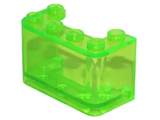 Trans-Bright Green Windscreen 2 x 4 x 2 Vertical
