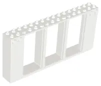 White Door, Frame 2 x 16 x 6 with 3 Openings and 2 Studs on Either Side on Front