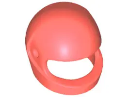 Coral Minifigure, Headgear Helmet Motorcycle (Standard)