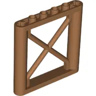 Medium Nougat Support 1 x 6 x 5 Girder Rectangular