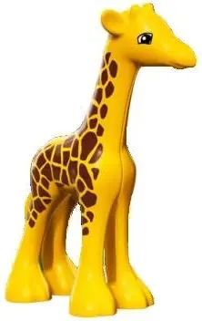 Yellow Duplo Giraffe Baby Large, Eyes Squared Pattern