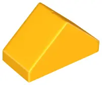 Bright Light Orange Duplo, Brick 4 x 2 Slope 45 Double