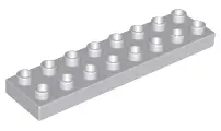 Light Bluish Gray Duplo, Plate 2 x 8