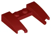 Dark Red Wedge 3 x 4 x 2/3 Curved with Cutout