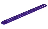 Dark Purple Bracelet with 2 x 14 Studs and 5 Holes