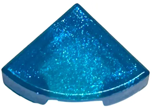 Satin Trans-Dark Blue Tile, Round 1 x 1 Quarter