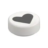 FLAT TILE 1X1, ROUND, NO. 225