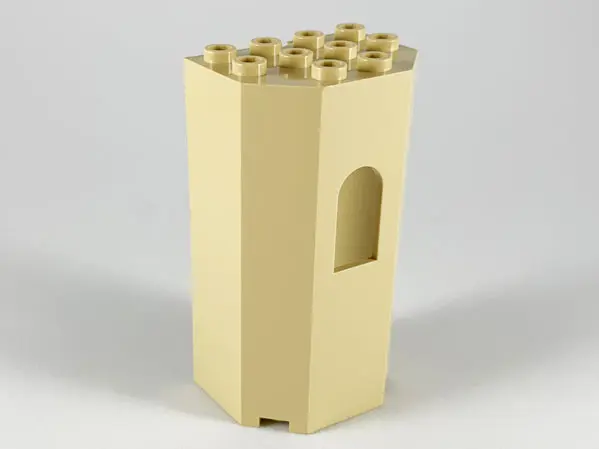 Tan Panel 3 x 4 x 6 Turret Wall with Window