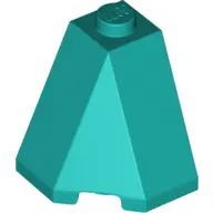 Dark Turquoise Wedge 2 x 2 x 2 (Slope 65 Corner)