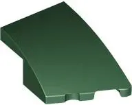 Dark Green Wedge 3 x 2 Right No Studs
