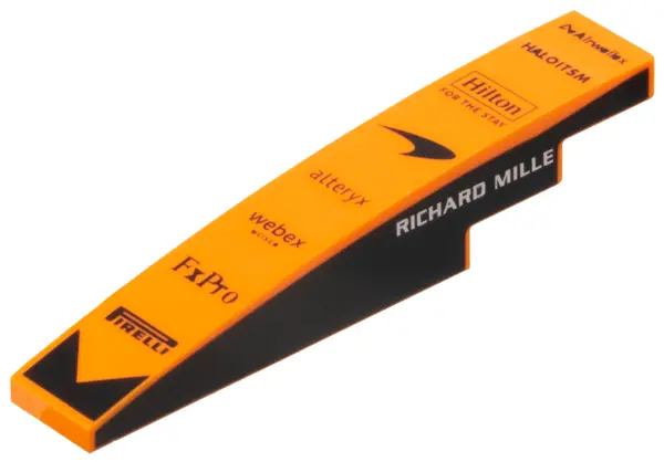 Orange Slope, Curved 6 x 1 with 'Airwallex', 'HALOITSM', 'Hilton FOR THE STAY', McLaren, 'alteryx', 