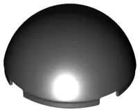 Black Cylinder Hemisphere 4 x 4