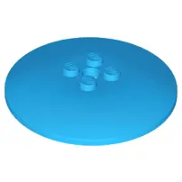 Dark Azure Dish 6 x 6 Inverted (Radar) - Solid Studs